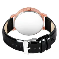 Motugaju Black White Color Flower Dial Designer Leather Belt Analog Combo Of 2 Watch For Women and Girls-thumb3