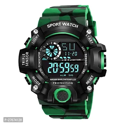 Motugaju Digital Watch Shockproof Automatic Army Green Color Strap Waterproof Digital Sports Watch for Men Kids Watch for Boys Watch for Men-thumb0