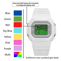 Motugaju Digital White Color Back 7 Light Day/Date Watch for Boys  Girls Boys and Girls Watch-thumb2