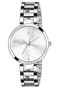 Analog Silver Dial Watch With Love Bracelet Steel Belt-thumb3