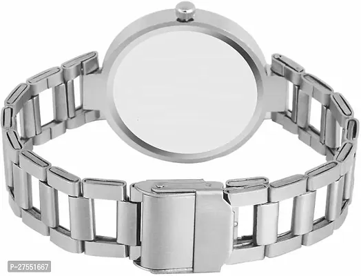 Analog Silver Dial Watch With Love Bracelet Steel Belt-thumb5