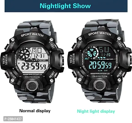Motu Gaju Digital Watch With Led Shockproof Multi-Functional Automatic Grey Strap Waterproof Digital Sports Watch for Mens Kids Watch for Boys Watch For Men Pack of 2-thumb4