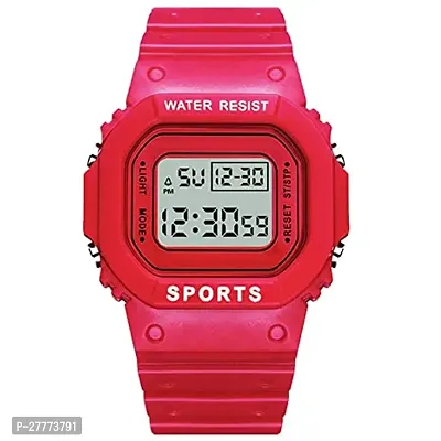 Stylish Red Digital Watch For Men And Boys-thumb0