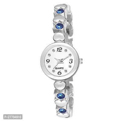 Motugaju Analog Round Dial Rosegold Blue Silver Sky Diamond Bracelet Belt Watch Combo Pack of 2 Watches Stylish Small Watch For Girls-thumb3