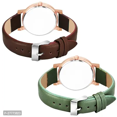 Motugaju Analog Maroon Green Color Round Dial Watch For Women and Girl Combo Watches For Womens And Girls Set Of 2-thumb2