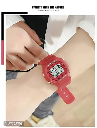 Stylish Red Digital Watch For Men And Boys-thumb4