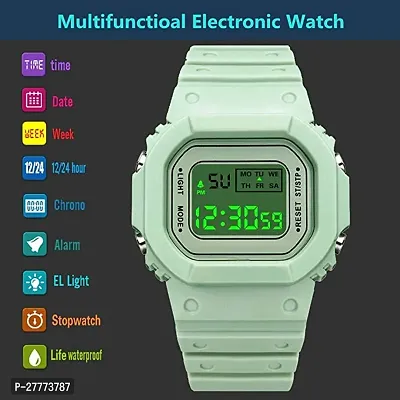 Stylish Green Digital Watch For Men And Boys-thumb3