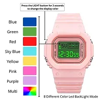 Motugaju Digital Peach Color Back 7 Light Day/Date Watch for Boys  Girls Boys and Girls Watch-thumb2