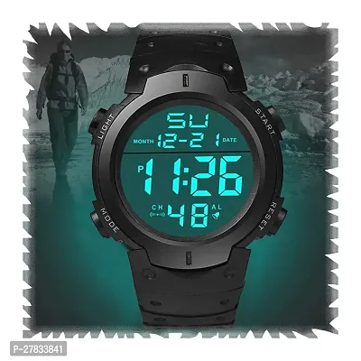 Motugaju Digital Shockproof Multi Functional Automatic Black Strap Waterproof Digital Sports Watch For Mens Kids Watch For Boys-thumb0