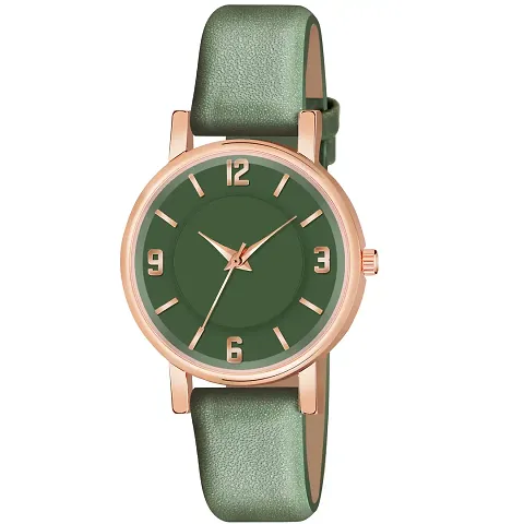 Motugaju Analog Round Dial Colour Leather Strap Preety Watch For Womens and Girls