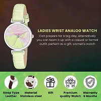 Stylish Green Genuine Leather Analog Watch For Women-thumb2