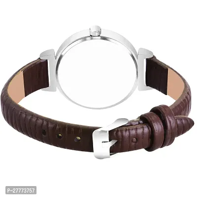 Stylish Brown Genuine Leather Analog Watch For Women-thumb4