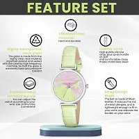 Stylish Green Genuine Leather Analog Watch For Women-thumb3