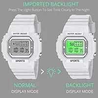 Motugaju Digital White Color Back 7 Light Day/Date Watch for Boys  Girls Boys and Girls Watch-thumb3