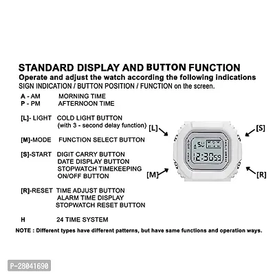 Motugaju Digital White Color Back 7 Light Day/Date Watch for Boys  Girls Boys and Girls Watch-thumb5
