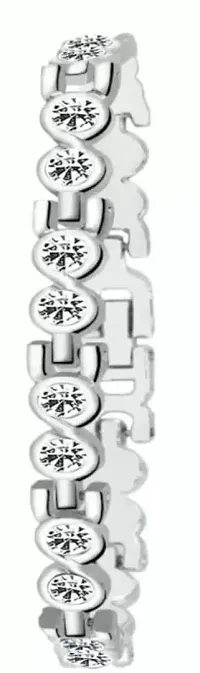 Analog Silver Dial Watch With Love Bracelet Steel Belt-thumb2