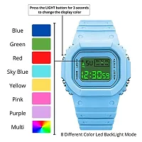 Motugaju Digital Blue Color Back 7 Light Day/Date Watch for Boys  Girls Boys and Girls Watch-thumb2