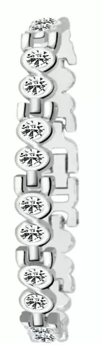 Analog White Dial Watch With Love Bracelet Steel Belt-thumb1