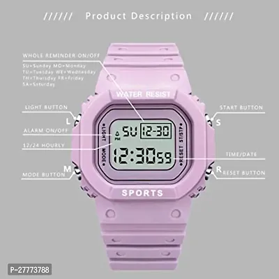 Stylish Pink Digital Watch For Men And Boys-thumb5