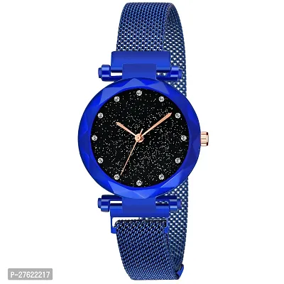 Motugaju Blue Analog Square And Round Dial Silicon And Magnet Belt Watch Combo-thumb4