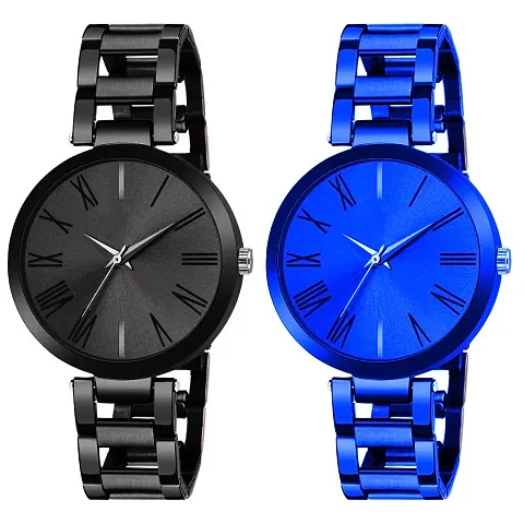 MotugajuAnalog Round Dial Combo Of 2 Watch For Girls And Womens