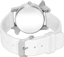 Analog White Dial Watch With Love Bracelet Steel Belt-thumb4