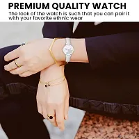 Stylish Grey Genuine Leather Analog Watch For Women-thumb4