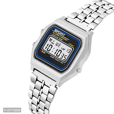 Stylish Silver Digital Unisex Watches-thumb3