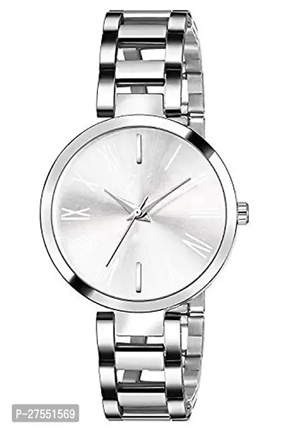 Analog Round Dial Watch With Love Bracelet Steel Belt-thumb4