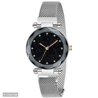 Analog Black Dial Watch With Love Bracelet-thumb4