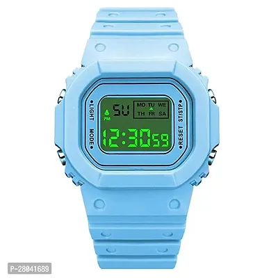 Motugaju Digital Blue Color Back 7 Light Day/Date Watch for Boys  Girls Boys and Girls Watch-thumb2