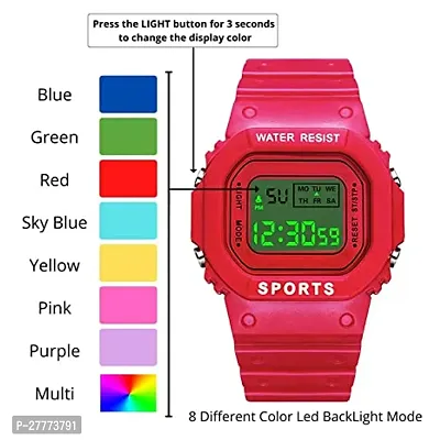 Stylish Red Digital Watch For Men And Boys-thumb3