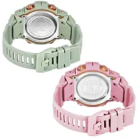 Classy Digital Watches for Unisex, Pack of 2-thumb1