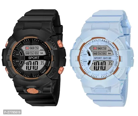 Classy Digital Watches for Unisex, Pack of 2