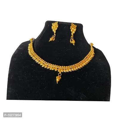 STYLISH PARTYWEAR GOLDEN JEWELERY SET FOR WOMEN