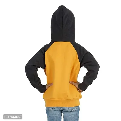LIMIT Fashion Store - Magical Unicorn Kids Winter Wear Sweatshirts and Hoodies (Girls) (9-10 Years, Yellow - Charcoal Grey)-thumb4