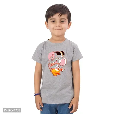 Limit Fashion Store - Ganesh Ji Design Kids Colored Cotton Unisex T-Shirt (Boys/Girls)