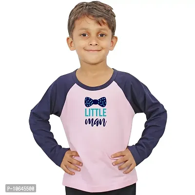 Limit Fashion Store - Little Man Bow Style Design Colored Cotton Full Sleeves Printed Kids T-Shirt (Boys)-thumb0