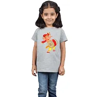 LIMIT Fashion Store- Ganpati Dancing Dhol Printed Colored Cotton T-Shirt for Kids (Boys  Girls)-thumb2