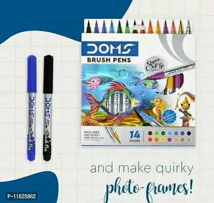 Doms Brush Pens /14 Assorted Shades-thumb0