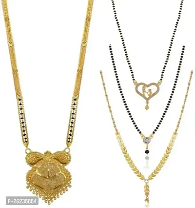 Stylish Brass Mangalsutra For Women Pack Of 4-thumb0