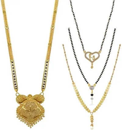 Stylish Brass Mangalsutra For Women Pack Of 4