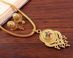 Stylish Multicoloured Brass Jewellery Set For Women-thumb1