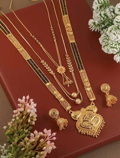 VISAMART JEWEL Brass Gold-plated Gold Jewellery Set (Pack of 1) (FK-JE-SFWM3-GFlower-2Pari-1D)