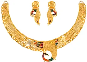 Stylish Golden Alloy Jewellery Set For Women-thumb2