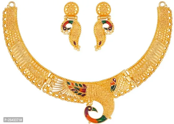 Stylish Golden Alloy Jewellery Set For Women-thumb3