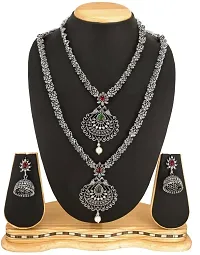 Stylish Silver Alloy Jewellery Set For Women Pair Of 2-thumb2