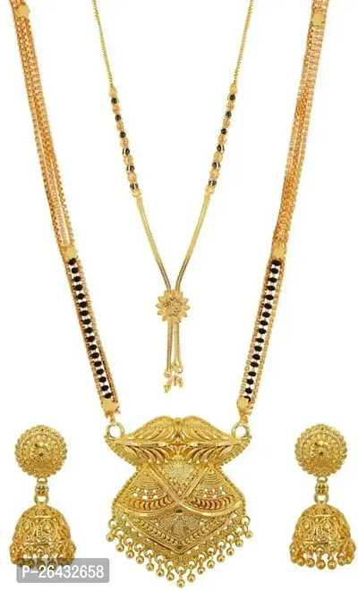 Stylish Golden Alloy Jewellery Set For Women Pair Of 2