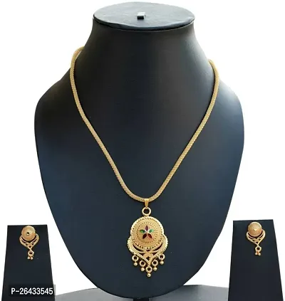 Stylish Multicoloured Brass Jewellery Set For Women-thumb0