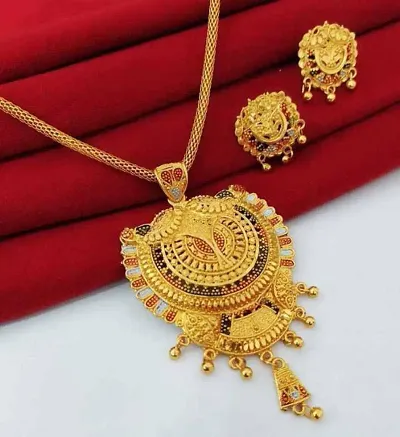 Gold Plated Alloy Meenakari Necklace Sets